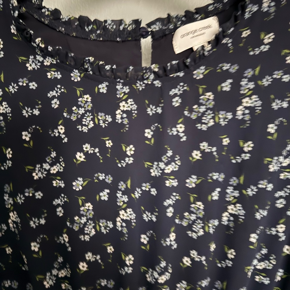 Floral Navy Blue Dress - Picture 6 of 6